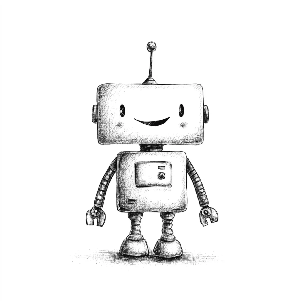 cute robot sketch