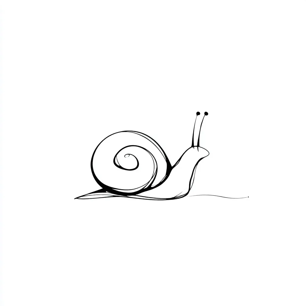 A snail drawing